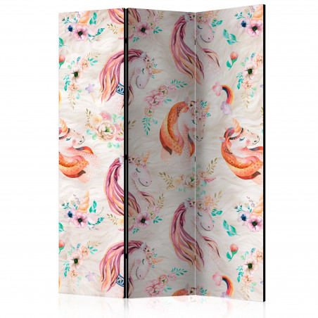 Paravan Pastel Unicorns [Room Dividers] 135 cm x 172 cm-01
