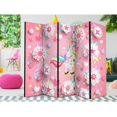 Paravan Unicorn On Flowerbed Ii [Room Dividers] 225 cm x 172 cm-01