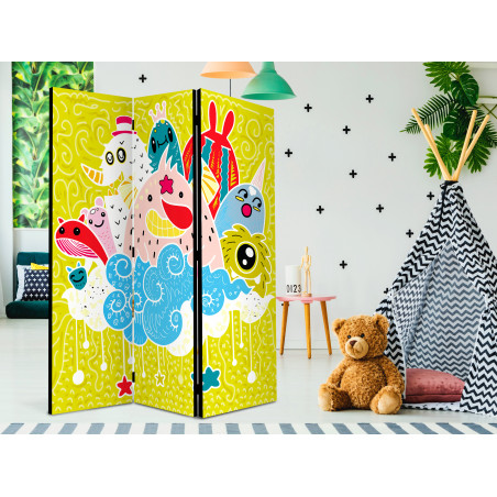 Paravan Happy Creatures [Room Dividers] 135 cm x 172 cm-01