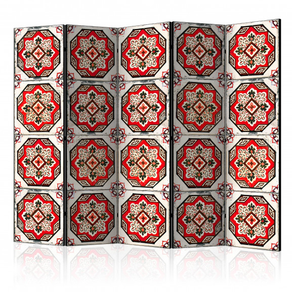 Paravan Dance Of Red Line Ii [Room Dividers] 225 cm x 172 cm