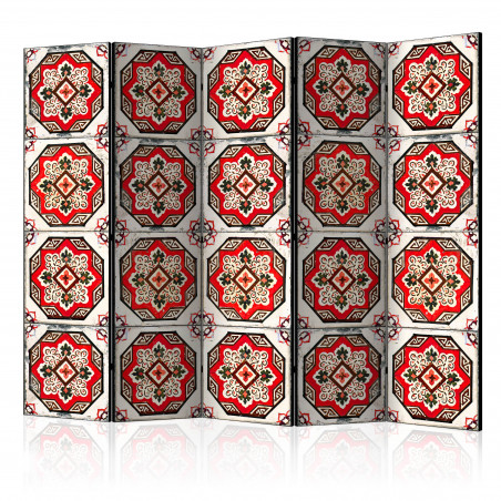 Paravan Dance Of Red Line Ii [Room Dividers] 225 cm x 172 cm-01