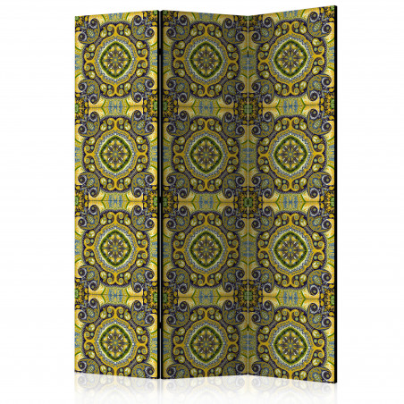 Paravan Malachite Mosaic [Room Dividers] 135 cm x 172 cm-01