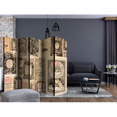 Paravan Vintage Books Ii [Room Dividers] 225 cm x 172 cm-01