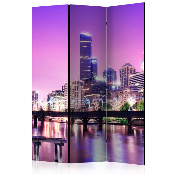 Paravan Purple Melbourne [Room Dividers] 135 cm x 172 cm