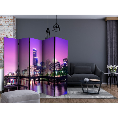 Paravan Purple Melbourne Ii [Room Dividers] 225 cm x 172 cm-01