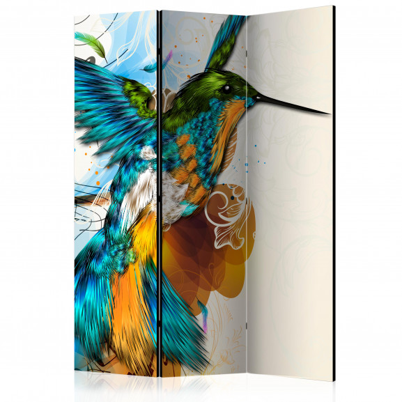 Paravan Bird'S Music [Room Dividers] 135 cm x 172 cm