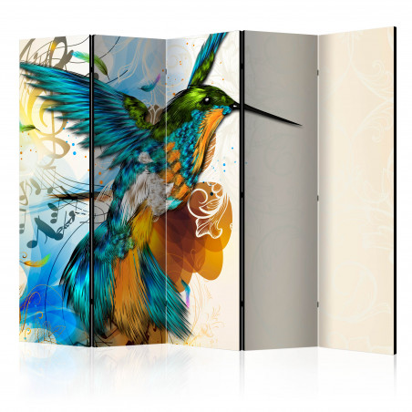 Paravan Bird'S Music Ii [Room Dividers] 225 cm x 172 cm-01