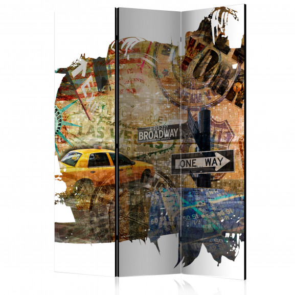 Paravan New York Collage [Room Dividers] 135 cm x 172 cm
