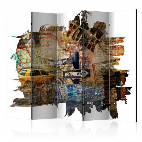 Paravan New York Collage Ii [Room Dividers] 225 cm x 172 cm-01