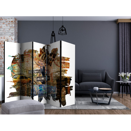 Paravan New York Collage Ii [Room Dividers] 225 cm x 172 cm-01
