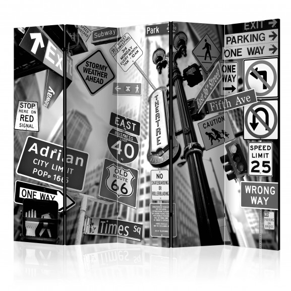 Paravan Roads To Manhattan Ii [Room Dividers] 225 cm x 172 cm