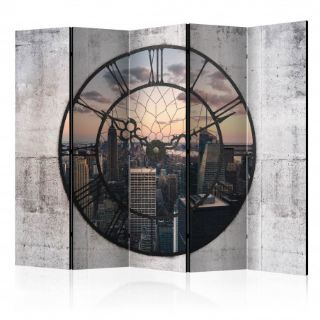 Paravan Nyc Time Zone Ii [Room Dividers] 225 cm x 172 cm-01
