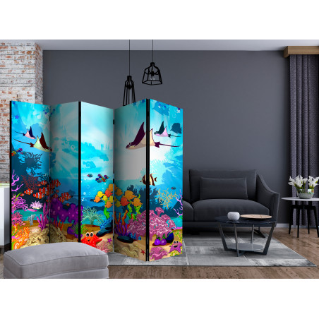 Paravan Colourful Fish Ii [Room Dividers] 225 cm x 172 cm-01