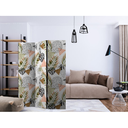 Paravan Tropical Geometry [Room Dividers] 135 cm x 172 cm-01