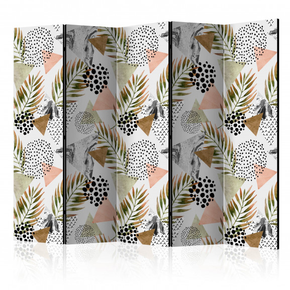 Paravan Tropical Geometry Ii [Room Dividers] 225 cm x 172 cm