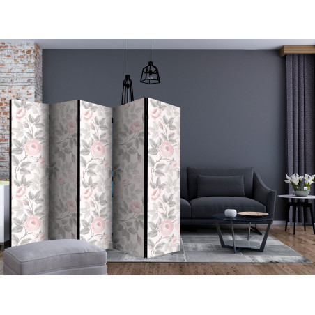 Paravan Watercolor Roses Ii [Room Dividers] 225 cm x 172 cm-01