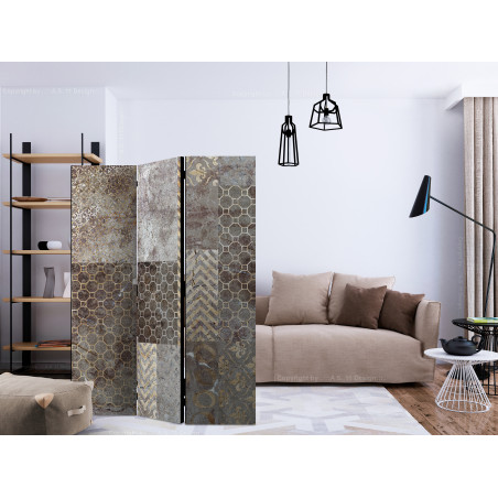 Paravan Geometric Textures [Room Dividers] 135 cm x 172 cm-01