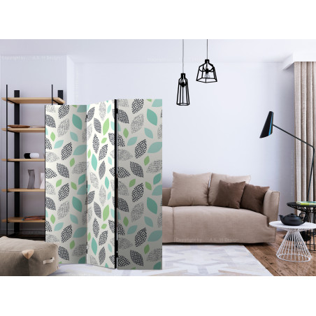 Paravan Patterned Leaves [Room Dividers] 135 cm x 172 cm-01