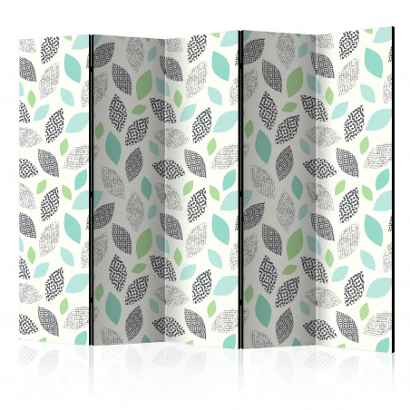 Paravan Patterned Leaves Ii [Room Dividers] 225 cm x 172 cm-01