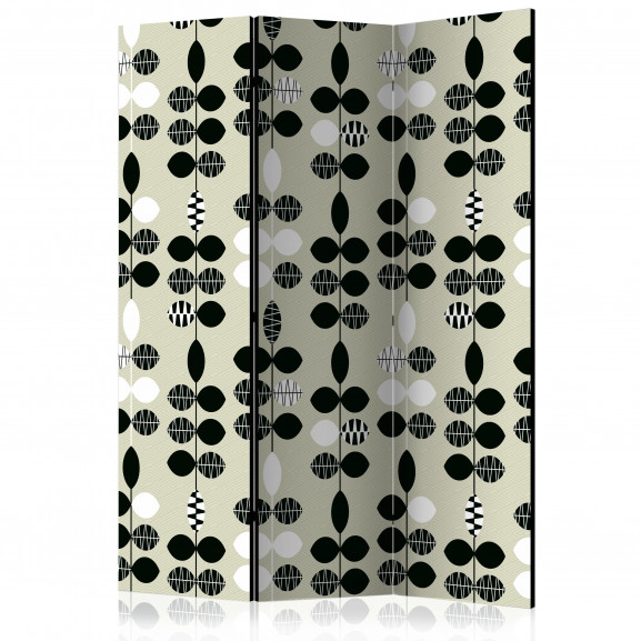 Paravan Black And White Dots [Room Dividers] 135 cm x 172 cm