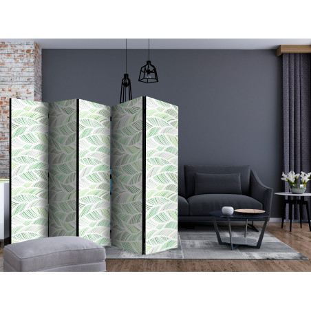 Paravan Green Waves Ii [Room Dividers] 225 cm x 172 cm-01
