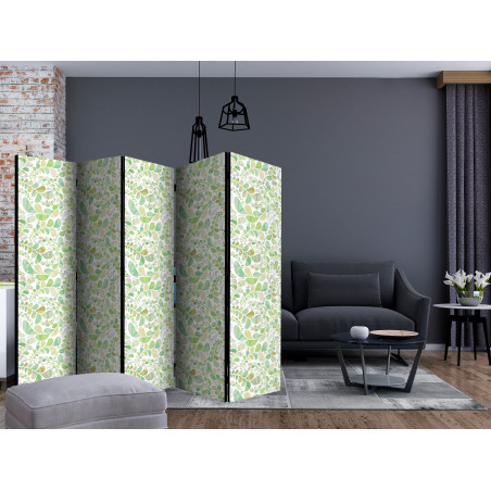 Paravan Plants Stained Glass Ii [Room Dividers] 225 cm x 172 cm-01