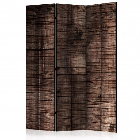 Paravan Dark Brown Boards [Room Dividers] 135 cm x 172 cm-01