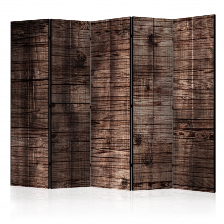 Paravan Dark Brown Boards Ii [Room Dividers] 225 cm x 172 cm-01