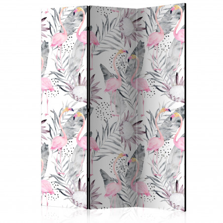 Paravan Flamingos And Twigs [Room Dividers] 135 cm x 172 cm-01