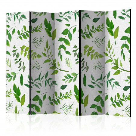 Paravan Green Twigs Ii [Room Dividers] 225 cm x 172 cm-01