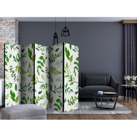 Paravan Green Twigs Ii [Room Dividers] 225 cm x 172 cm-01