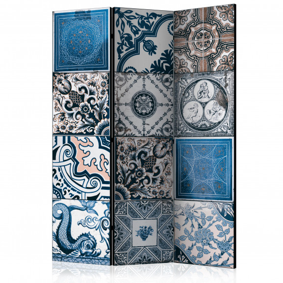 Paravan Blue Arabesque [Room Dividers] 135 cm x 172 cm