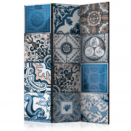 Paravan Blue Arabesque [Room Dividers] 135 cm x 172 cm-01