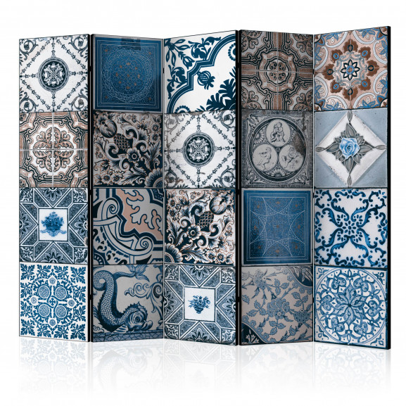 Paravan Blue Arabesque Ii [Room Dividers] 225 cm x 172 cm