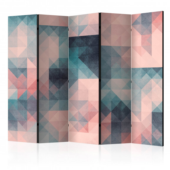 Paravan Pixels (Green And Pink) Ii [Room Dividers] 225 cm x 172 cm