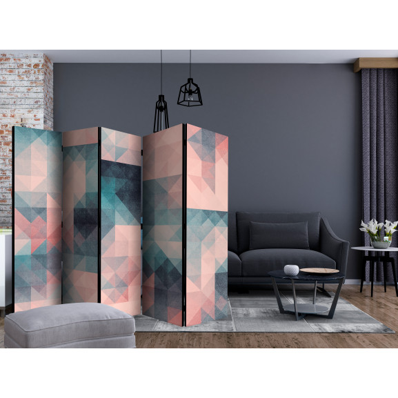 Paravan Pixels (Green And Pink) Ii [Room Dividers] 225 cm x 172 cm Artgeist