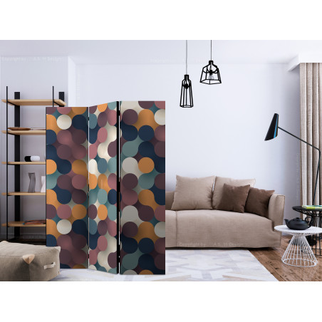 Paravan Colourful Particles [Room Dividers] 135 cm x 172 cm-01