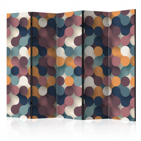 Paravan Colourful Particles Ii [Room Dividers] 225 cm x 172 cm-01