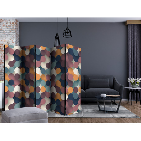 Paravan Colourful Particles Ii [Room Dividers] 225 cm x 172 cm-01