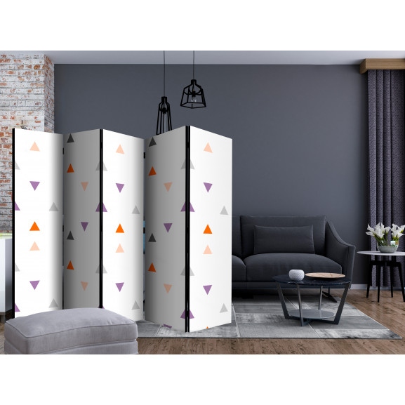 Paravan Triangles Rain Ii [Room Dividers] 225 cm x 172 cm Artgeist