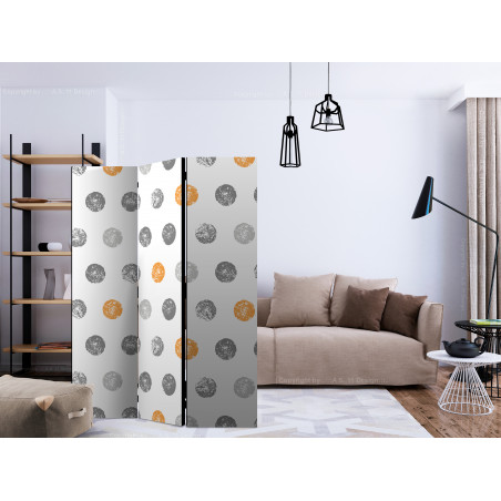 Paravan Round Stamps [Room Dividers] 135 cm x 172 cm-01