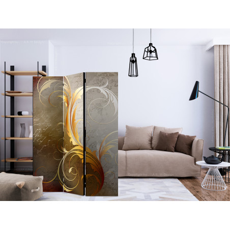 Paravan Gold Letters [Room Dividers] 135 cm x 172 cm-01