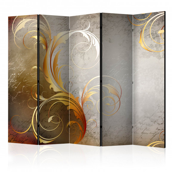 Paravan Gold Letters Ii [Room Dividers] 225 cm x 172 cm