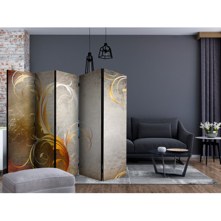 Paravan Gold Letters Ii [Room Dividers] 225 cm x 172 cm-01