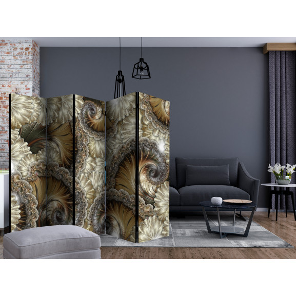 Paravan golden hand-held fans ii [room dividers] 225 cm x 172 cm