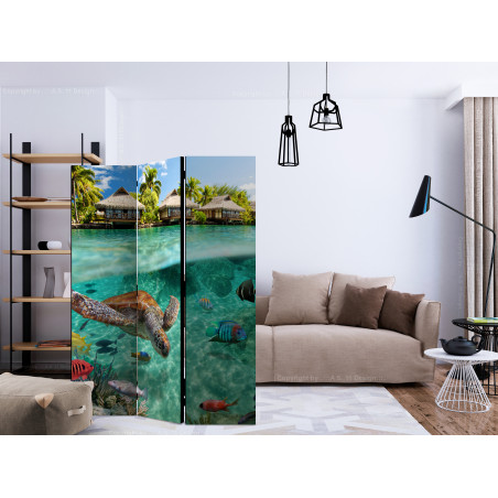 Paravan Under The Surface Of Water [Room Dividers] 135 cm x 172 cm-01