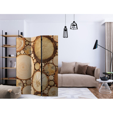 Paravan Wood Grains [Room Dividers] 135 cm x 172 cm-01