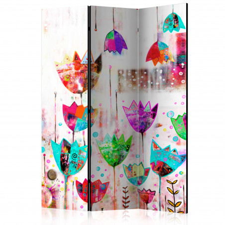 Paravan Colorful Tulips [Room Dividers] 135 cm x 172 cm-01