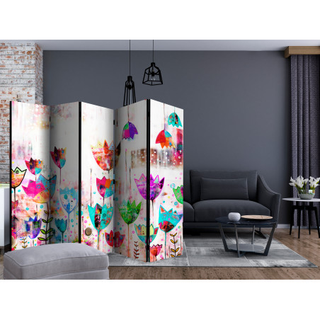 Paravan Colorful Tulips Ii [Room Dividers] 225 cm x 172 cm-01