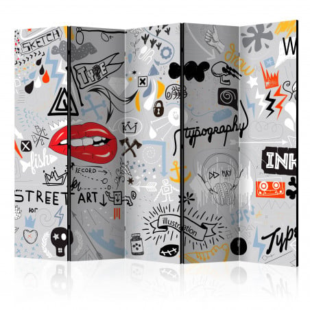 Paravan Stream Of Thought Ii [Room Dividers] 225 cm x 172 cm-01